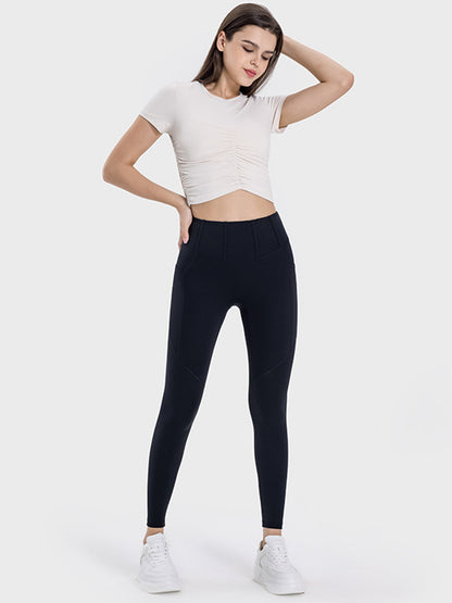 Millennia Pocketed High Waist Active Leggings Black