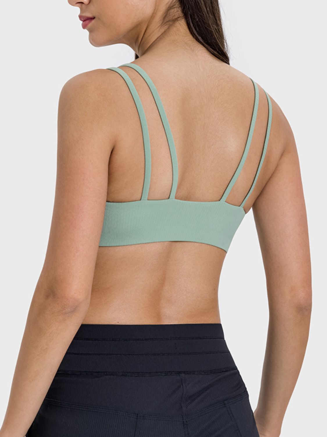 Millennia Scoop Neck Double Strap Active Cami Gum Leaf