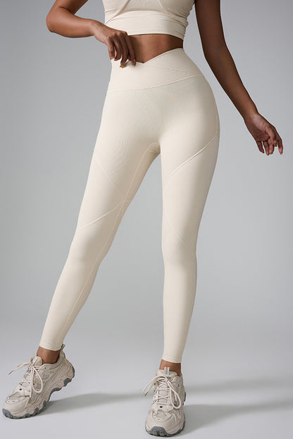 High Waist Active Leggings Ivory