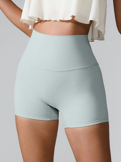 High Waist Active Shorts Light Green