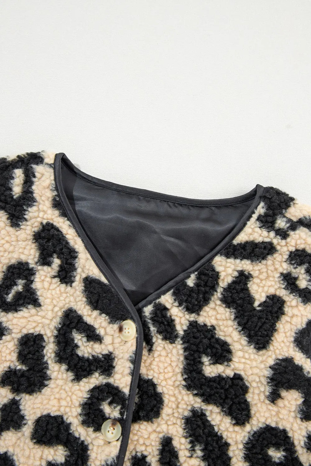 Leopard Button Up Vest Coat Leopard