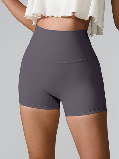 High Waist Active Shorts Charcoal