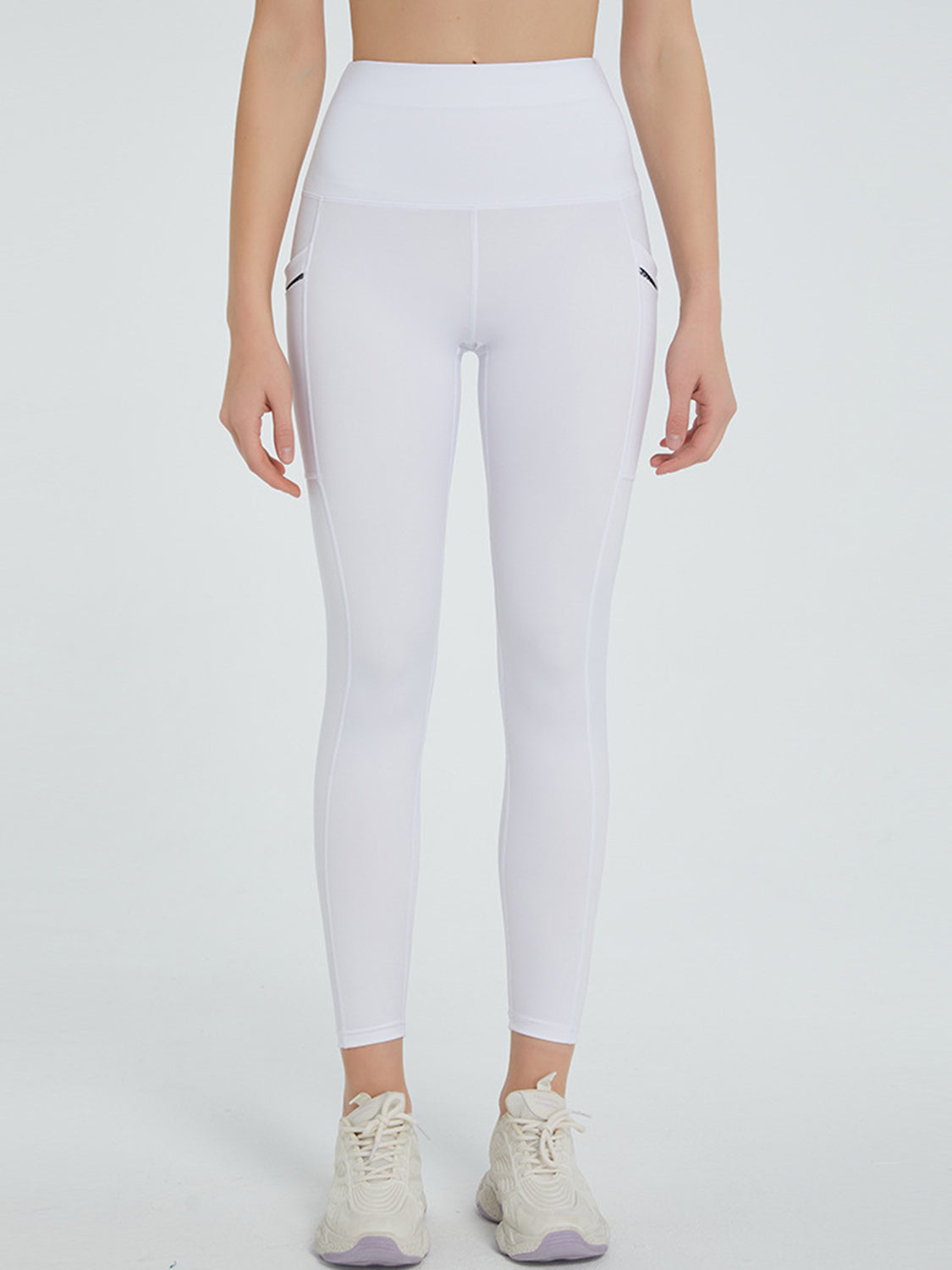 High Waist Active Leggings White