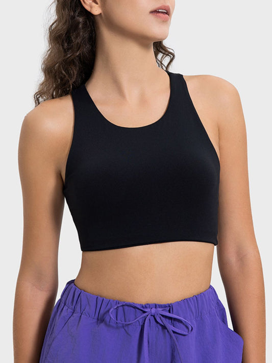 Millennia Cutout Round Neck Active Tank Black