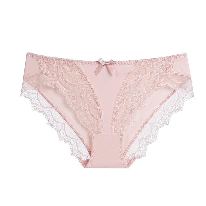 Women's Lace Comfort Breathable Briefs Pastel pink