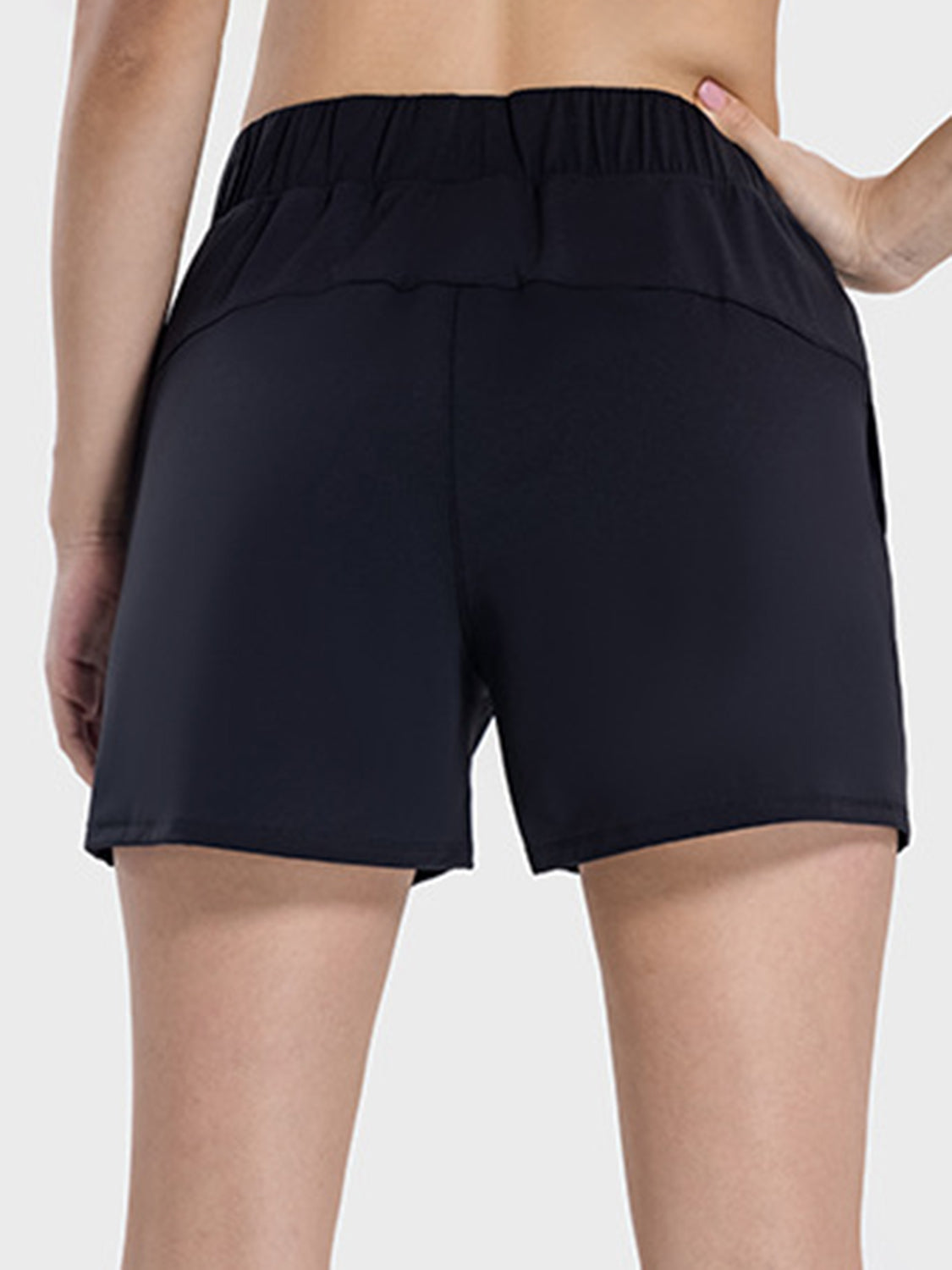 Millennia Elastic Waist Active Shorts Black