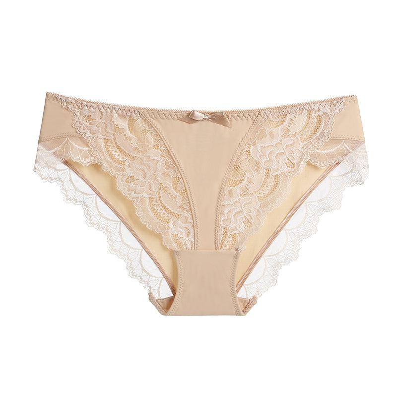 Women's Lace Comfort Breathable Briefs Nude