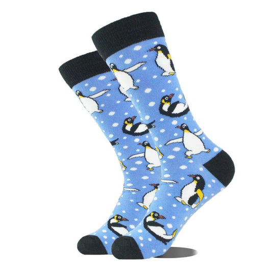 Cute color block penguin animal print mid-calf socks Pattern2 FREESIZE