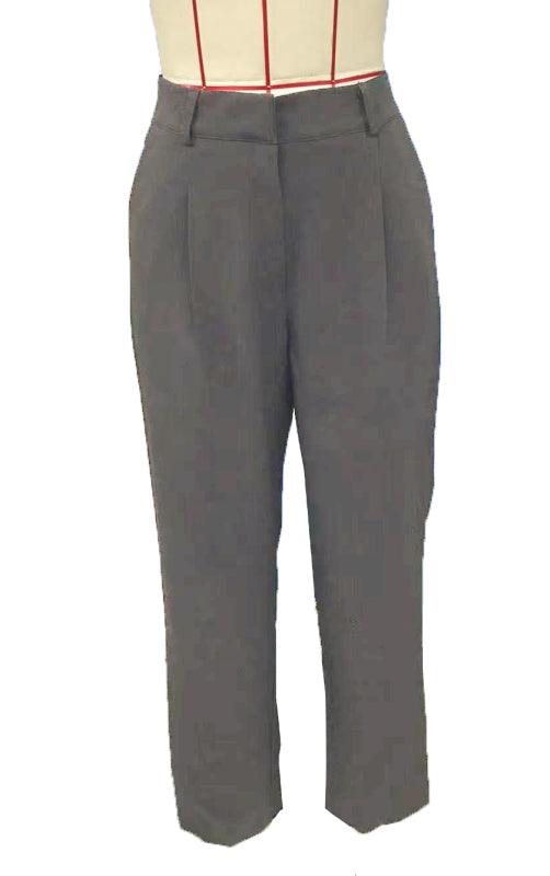 Women's casual trousers with slight bootcut Green