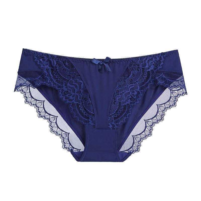 Women's Lace Comfort Breathable Briefs Purplish blue navy