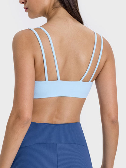 Millennia Scoop Neck Double Strap Active Cami Light Blue