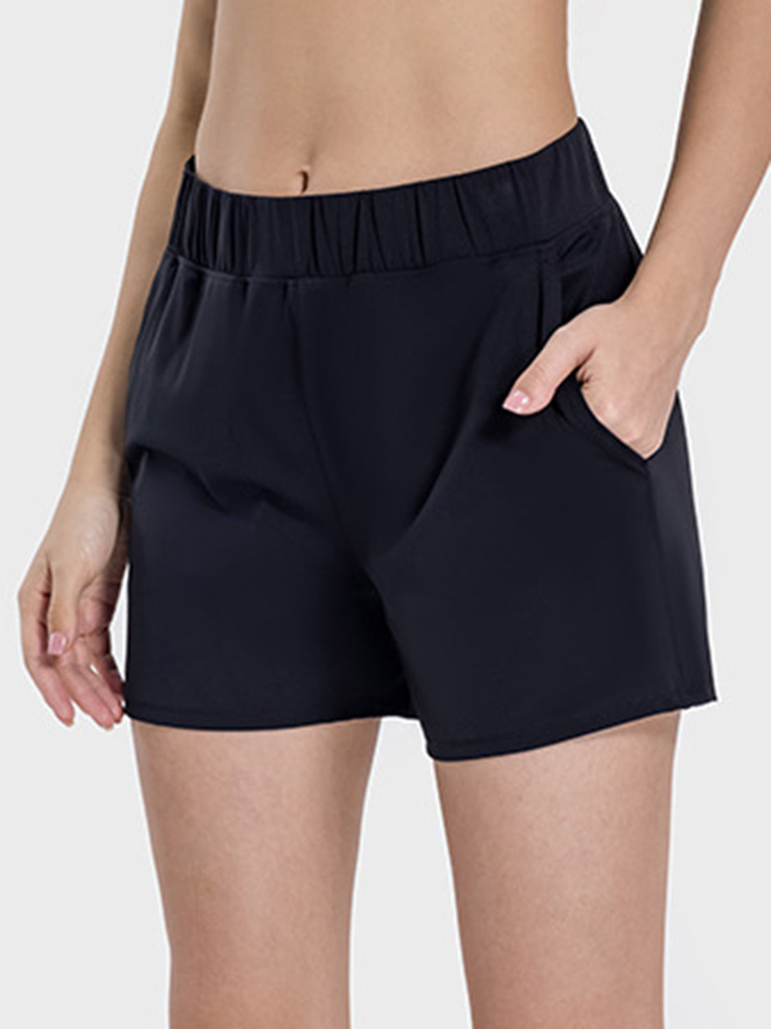 Millennia Elastic Waist Active Shorts Black