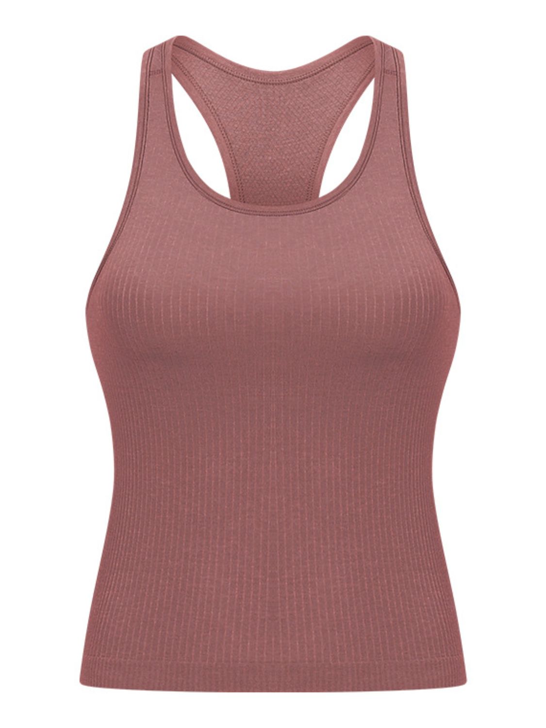 Millennia Round Neck Racerback Active Tank Dusty Pink