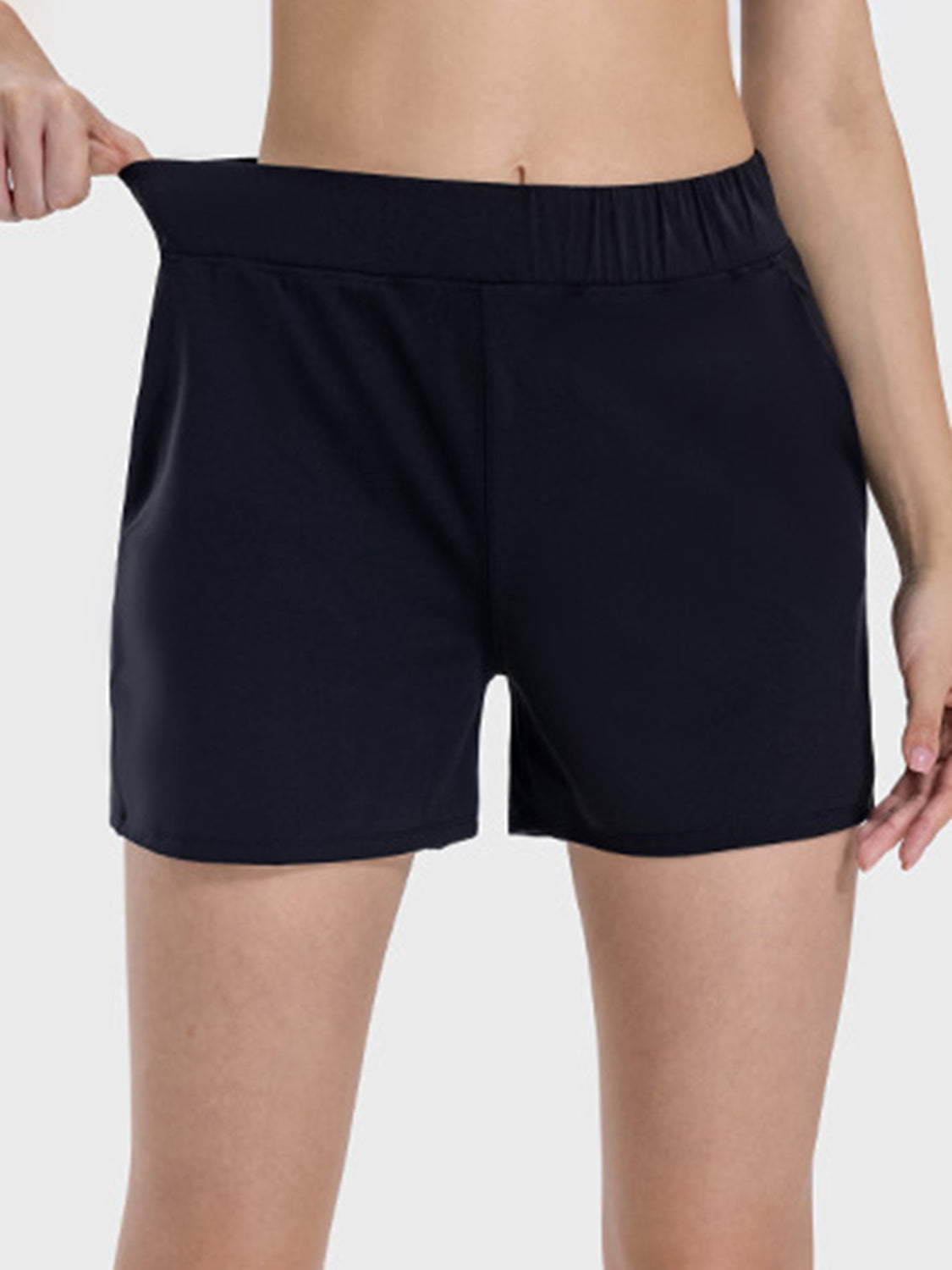 Millennia Elastic Waist Active Shorts Black