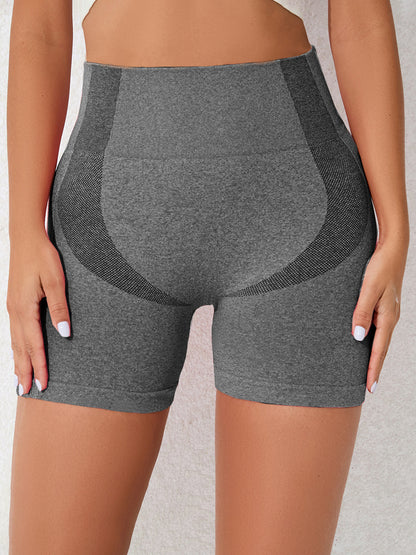 High Waist Active Shorts Dark Gray