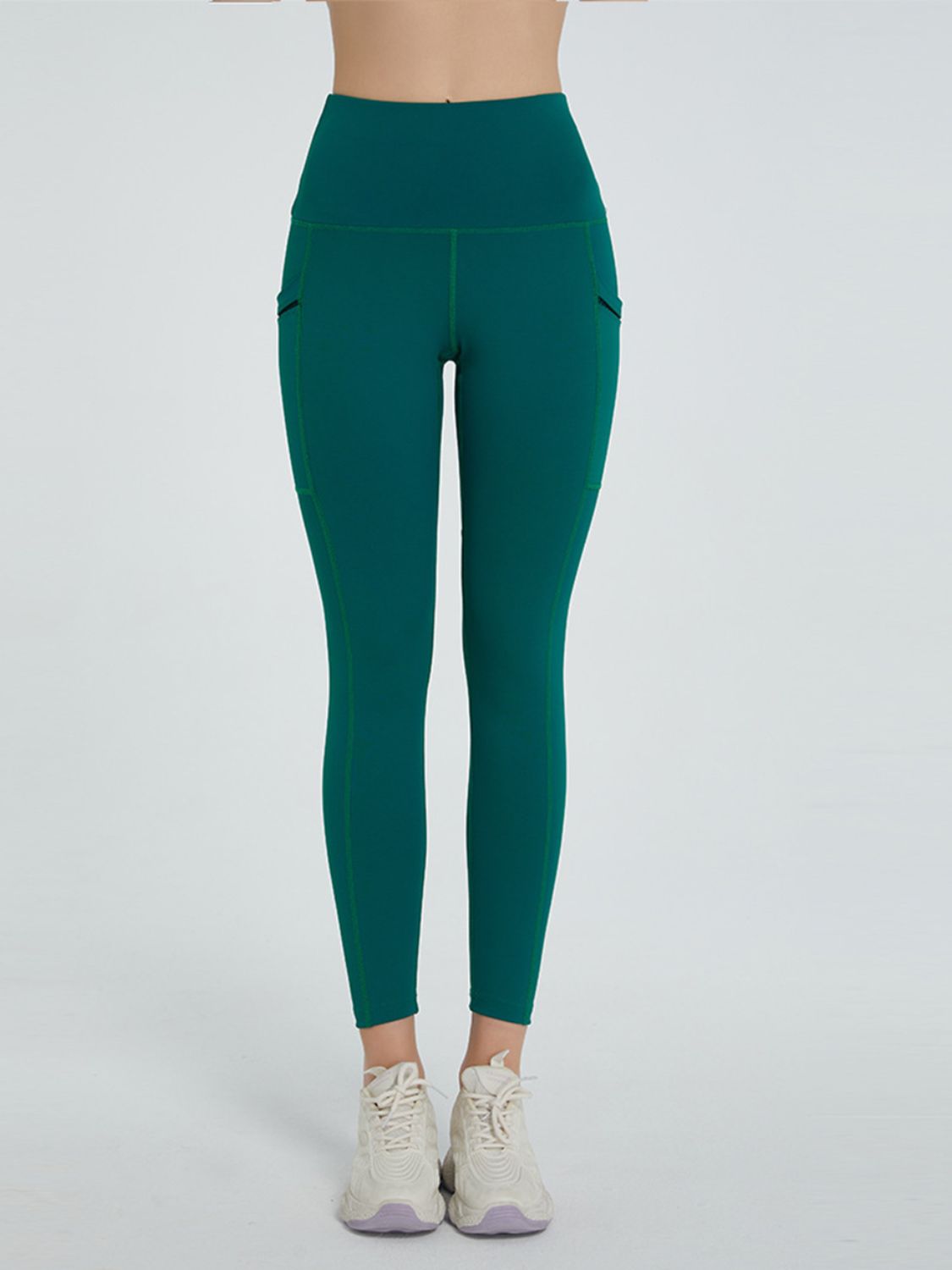 High Waist Active Leggings Dark Green