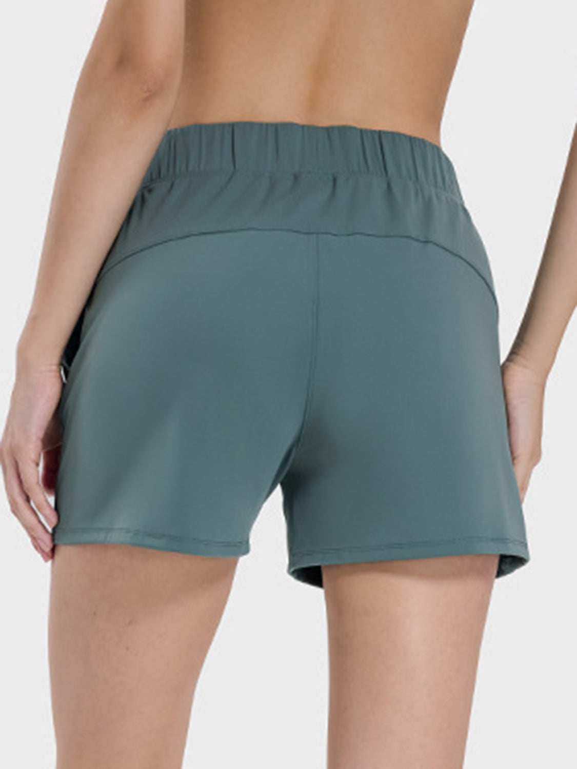 Millennia Elastic Waist Active Shorts Turquoise