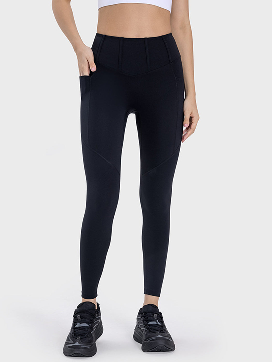 Millennia Pocketed High Waist Active Leggings Black