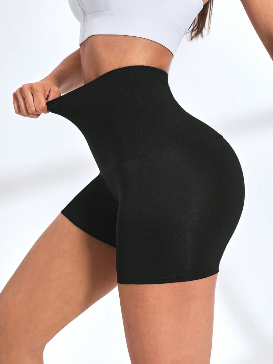 High Waist Active Shorts Black