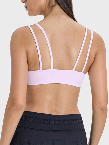 Millennia Scoop Neck Double Strap Active Cami Blush Pink