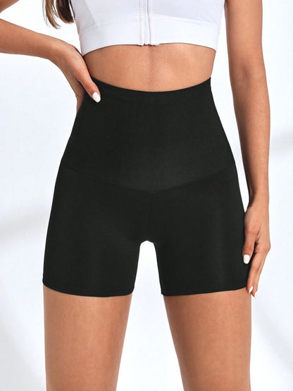 High Waist Active Shorts Black