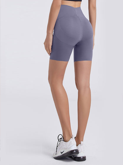 Wide Waistband Sports Shorts Lavender