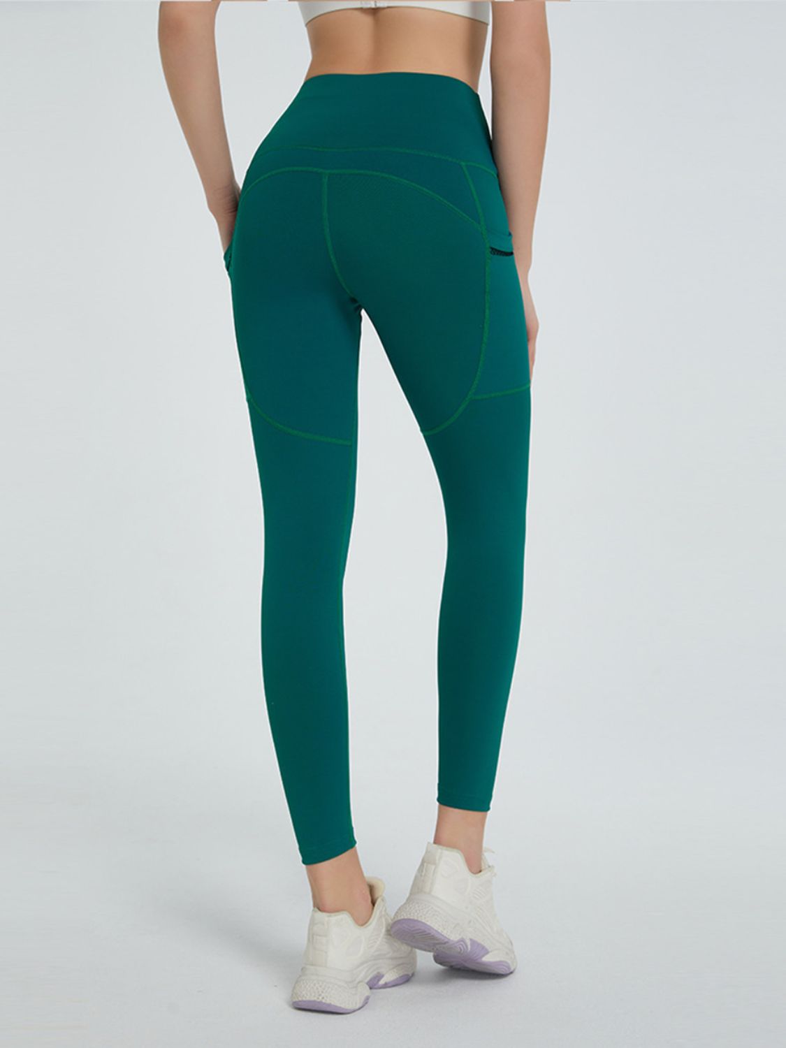 High Waist Active Leggings Dark Green