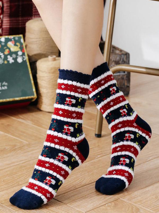 Women's Flower Socks Christmas Socks Pattern1 One size