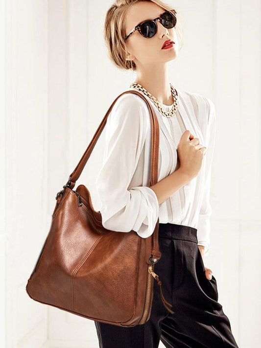 Shoulder Bag Tote Bag Trend Messenger Backpack Bag Brown F