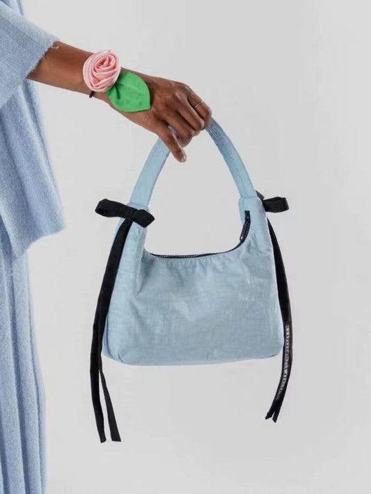 New fashion trend simple handbag armpit bag Sky blue azure FREESIZE