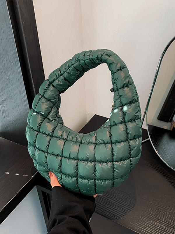 Simple dumpling bag handbag Green FREESIZE