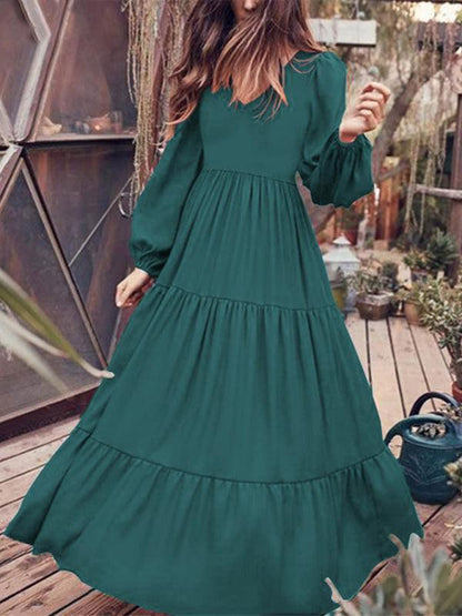 Puff Sleeve Swing Dress