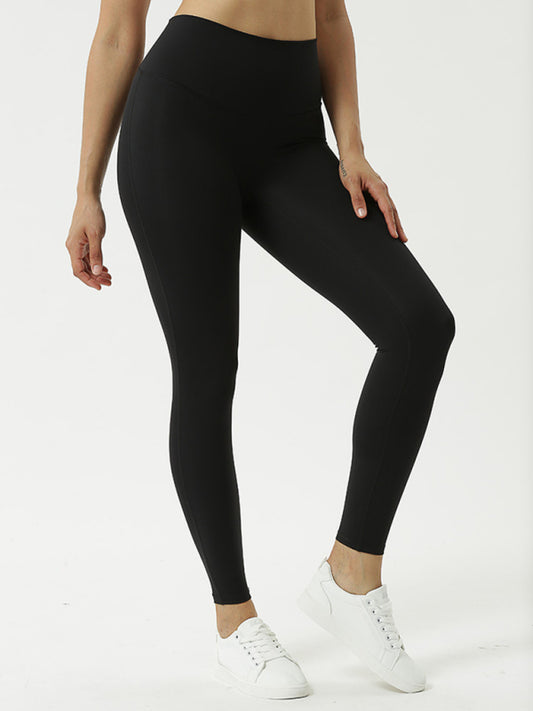 Women High Elasticity Knit Leggings Black