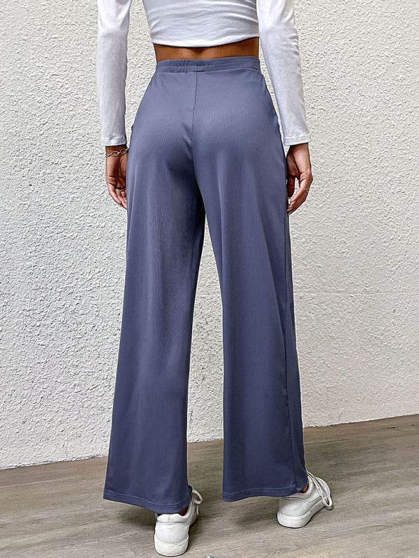 Wide Leg High Waist Pleated Pants Women