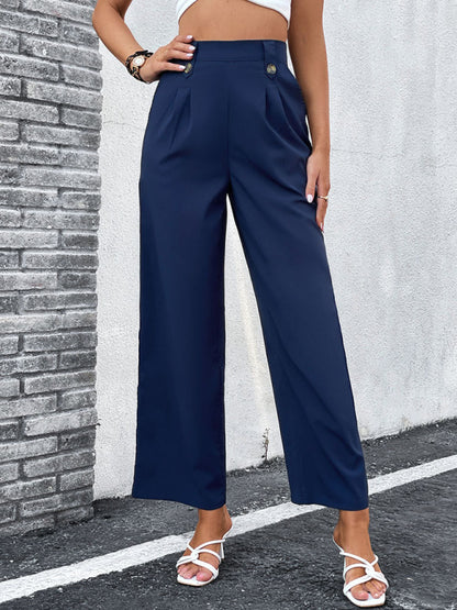 High-Waist Wide Leg Leisure Pants