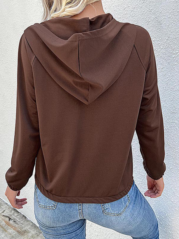 Casual Hooded Autumn-Winter Women's Sweatshirt