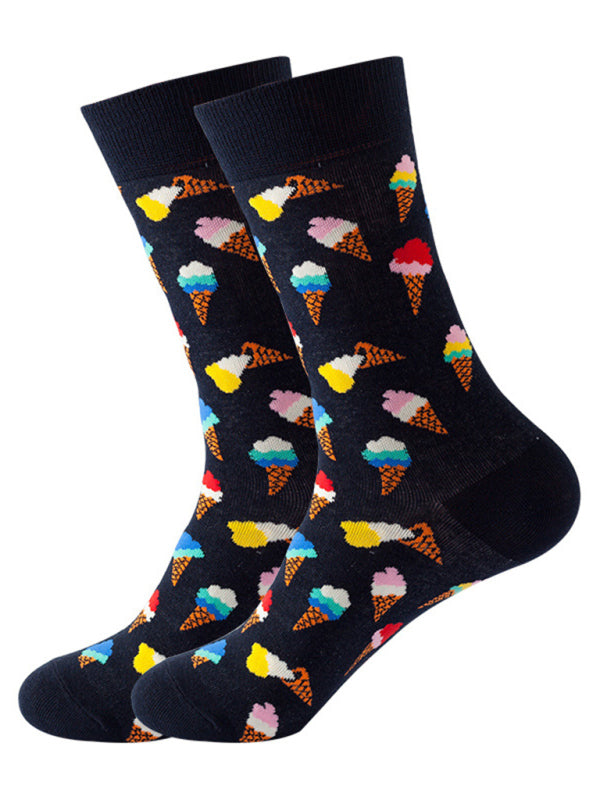 Women's Breakfast Print Casual Fun Socks Pattern6 FREESIZE