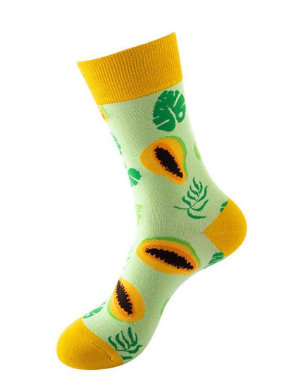 New one-size-fits-all street fashion trend socks fruit pattern design trendy brand socks Pattern3 FREESIZE