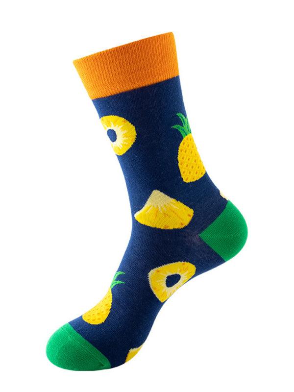 New one-size-fits-all street fashion trend socks fruit pattern design trendy brand socks Pattern4 FREESIZE