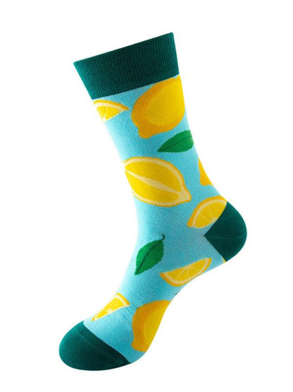 New one-size-fits-all street fashion trend socks fruit pattern design trendy brand socks Pattern5 FREESIZE