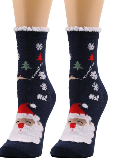 New autumn and winter woolen socks Christmas mid-calf socks Christmas socks Pattern1 FREESIZE