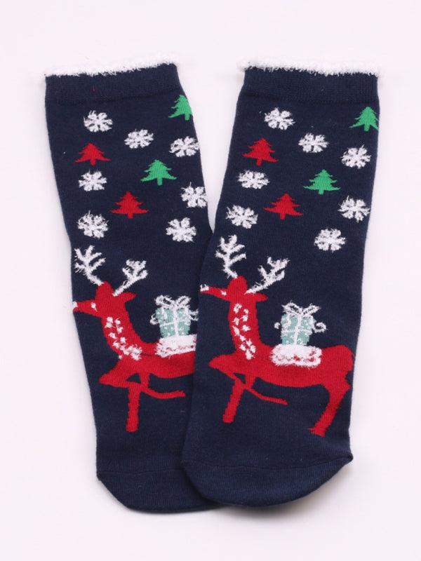 New autumn and winter woolen socks Christmas mid-calf socks Christmas socks Pattern2 FREESIZE