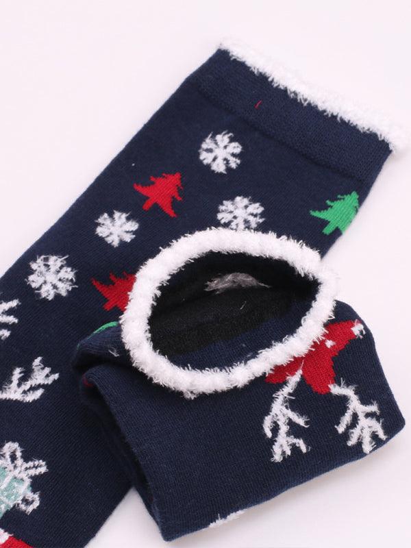 New autumn and winter woolen socks Christmas mid-calf socks Christmas socks Pattern2 FREESIZE