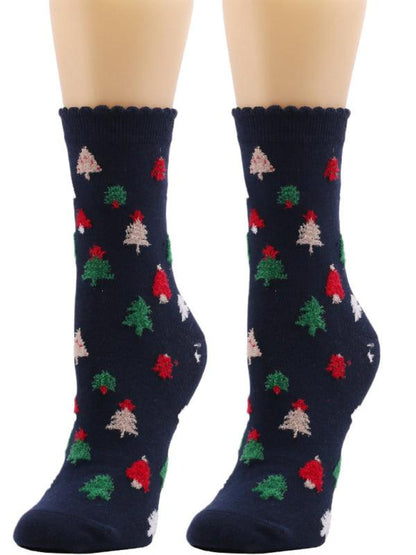 New autumn and winter woolen socks Christmas mid-calf socks Christmas socks Pattern4 FREESIZE