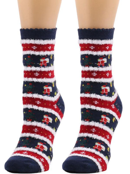 New autumn and winter woolen socks Christmas mid-calf socks Christmas socks Pattern7 FREESIZE