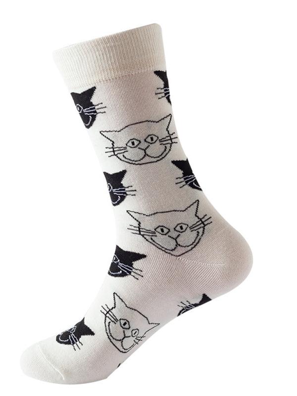 New trendy fun animal dog pattern mid-calf socks Pattern3 FREESIZE