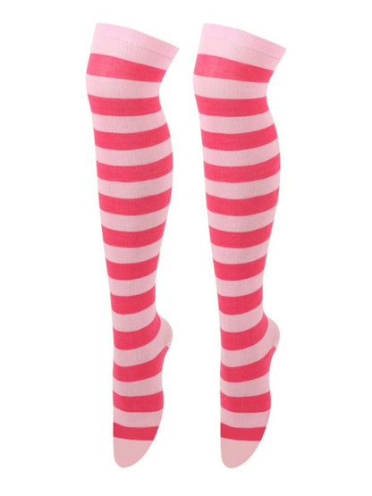 New daily casual over-the-knee socks for women long Christmas and Halloween striped stockings Pattern7 FREESIZE