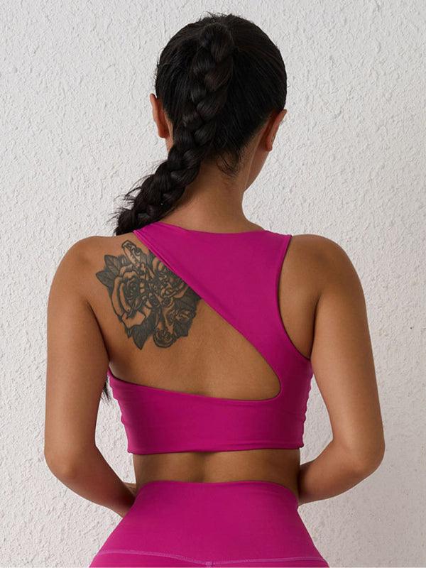 New beautiful back sports bra shock-proof yoga running high-intensity sports vest Rose