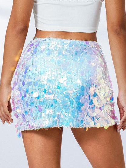 New arrival irregular size sequined fashionable skirt Pink