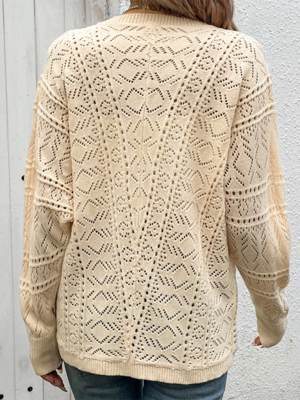 New simple thin short casual wool cardigan Cracker khaki